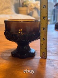 Vintage Tiffin Franciscan Madeira Smoke Brown Wine Glasses Goblets Set of 24
