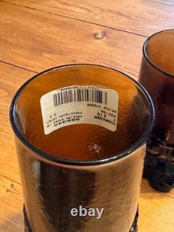 Vintage Tiffin Franciscan Madeira Smoke Brown Wine Glasses Goblets Set of 24