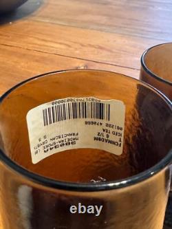 Vintage Tiffin Franciscan Madeira Smoke Brown Wine Glasses Goblets Set of 24