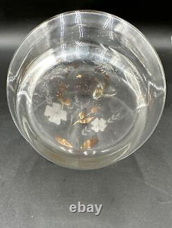 Vintage Toscany Crystal Decanter / 6 Wine Goblets Glasses Hand Made In Romania