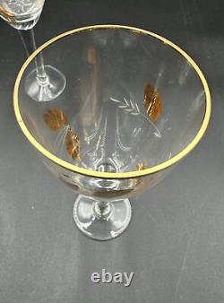 Vintage Toscany Crystal Decanter / 6 Wine Goblets Glasses Hand Made In Romania