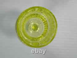 Vintage Uranium Wine Champagne Glass Riihimaen Lasi Sulttaani Yellow Vaseline