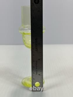 Vintage Uranium Wine Champagne Glass Riihimaen Lasi Sulttaani Yellow Vaseline