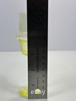 Vintage Uranium Wine Champagne Glass Riihimaen Lasi Sulttaani Yellow Vaseline