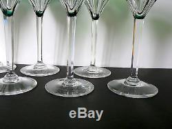 Vintage VSL Val St Lambert Set of 8 Crystal Wine Glasses OSRAM Pattern