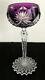 Vintage Val St Lambert Amethyst Plum Cased To Clear Crystal Wine Goblet