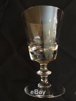 Vintage Val St. Lambert Crystal Cut Footed Goblets or Glasses 6.5
