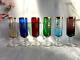 Vintage Venetian Glass Decanter & Wine Glasses with Gold Rim (7 pieces)