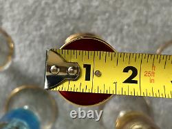 Vintage Venetian Glass Decanter & Wine Glasses with Gold Rim (7 pieces)