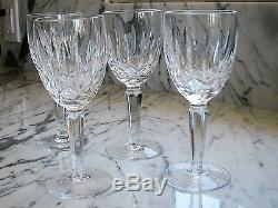 Vintage WATERFORD Crystal Kildare Claret Wine Glass stemware set of 4 Ireland