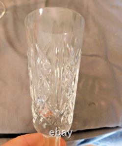 Vintage WATERFORD Crystal-PATTERNS OF THE SEA-Flute Wine Glasses Stems in BOX