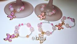 Vintage WINE GLASSES & POODLES Wine Glasses, Drink Charms, Napkins and Coasters
