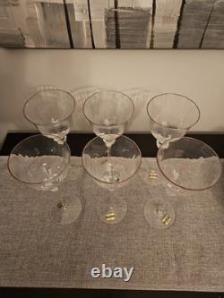 Vintage Water/Wine Goblet Sophisticate Clear by MIKASA 9 1/4 Tall (Set Of 6)