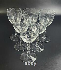Vintage Water/Wine Regency Clear (Stem 6012) by Fostoria- Set of 6