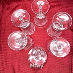 Vintage Waterford Alana Crystal Wine/water Glasses Set Of 6