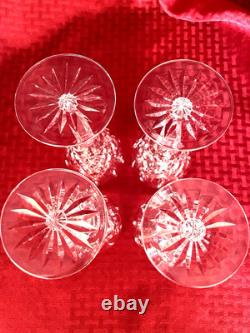 Vintage Waterford Araglin Wine Glasses Minty Set Of 4