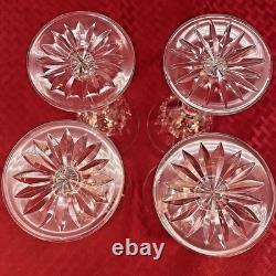 Vintage Waterford Ballyshannon Flair Claret Wine Glasses Set Of 4