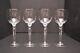 Vintage Waterford Carleton Platinum Wine Water Glass Goblets Set of 4 8 1/2
