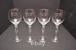 Vintage Waterford Carleton Platinum Wine Water Glass Goblets Set of 4 8 1/2