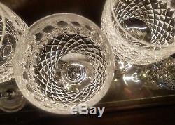 Vintage Waterford Crystal 8 Colleen Hock Wine Glasses mint condition 7 3/8