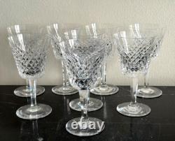Vintage Waterford Crystal Alana Claret Wine Glasses Set of 8