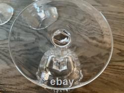 Vintage Waterford Crystal Alana Wine Glasses Set Of Five Diamond Pattern