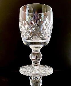 Vintage Waterford Crystal Boyne Cut Foot Port Wine Glasses (8) 4 Ireland