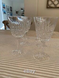 Vintage Waterford Crystal Claret Wine Glasses Lismore Pattern 5-7/8H