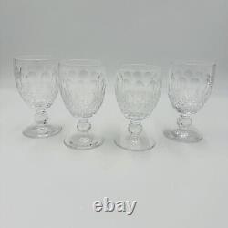 Vintage Waterford Crystal Colleen Short Stem Wine 3 Oz Set 4 Wine Glasses 5in