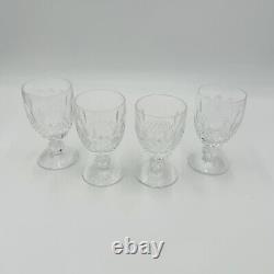 Vintage Waterford Crystal Colleen Short Stem Wine 3 Oz Set 4 Wine Glasses 5in