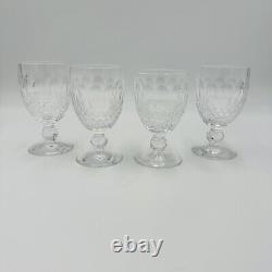 Vintage Waterford Crystal Colleen Short Stem Wine 3 Oz Set 4 Wine Glasses 5in