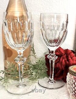 Vintage Waterford Crystal Curraghmore Claret Wine Glasses 7 1/8 Clear set of 2