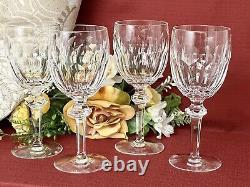 Vintage Waterford Crystal Curraghmore Claret Wine Glasses 7 1/8 Clear set of 4