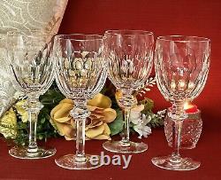 Vintage Waterford Crystal Curraghmore Claret Wine Glasses 7 1/8 Clear set of 4