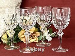 Vintage Waterford Crystal Curraghmore Claret Wine Glasses 7 1/8 Clear set of 4