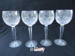 Vintage Waterford Crystal Kenmare Pattern Set of 4 Wine Hock Glasses 7 3/8H L 2