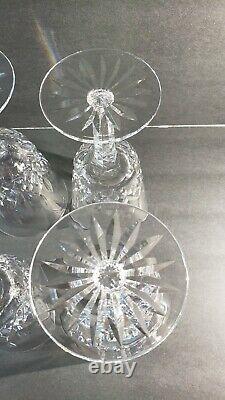 Vintage Waterford Crystal Lismore 6 7/8 Wine Goblets Gothic Mark Set of 8 EUC