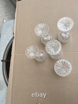 Vintage Waterford Crystal Lismore Hock Wine Glasses. Set of 5 All Marked