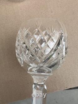 Vintage Waterford Crystal Lismore Hock Wine Glasses. Set of 5 All Marked