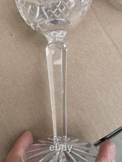Vintage Waterford Crystal Lismore Hock Wine Glasses. Set of 5 All Marked