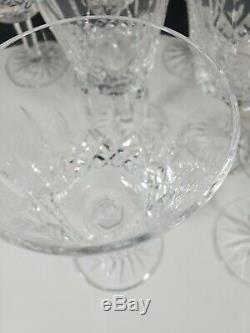 Vintage Waterford Crystal Lismore Water/Wine Glasses-6 7/8 Set Of 8