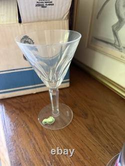 Vintage Waterford Crystal SHEILA Claret Wine Glasses 6 NIB Unopened 604-175