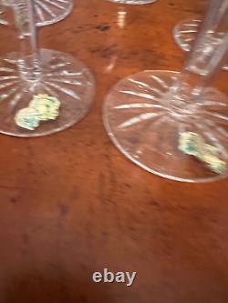 Vintage Waterford Crystal Set Of 5 Lismore Hock Wine Glasses NEW