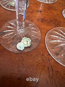 Vintage Waterford Crystal Set Of 5 Lismore Hock Wine Glasses NEW