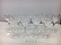 Vintage Waterford Crystal Set of 14 Multi Pattern Water Wine Goblets Glasses
