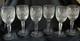 Vintage Waterford Crystal Slane Claret Wine Glasses Set 6 Ireland 6.5H Bar EUC