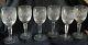 Vintage Waterford Crystal Slane Claret Wine Glasses Set 6 Ireland 6.5 H EUC