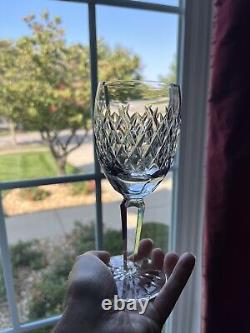 Vintage Waterford Crystal Slane Claret Wine Glasses Set 6 Ireland 6.5 H EUC
