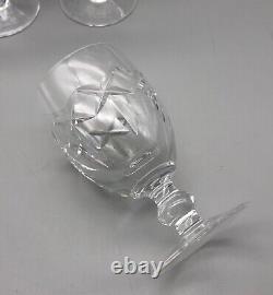 Vintage Waterford Cut Crystal Glass Kerry Older Ball Stem Claret Wine Set 7