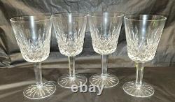 Vintage Waterford Irish Crystal Lismore Wine Glasses Set of 4